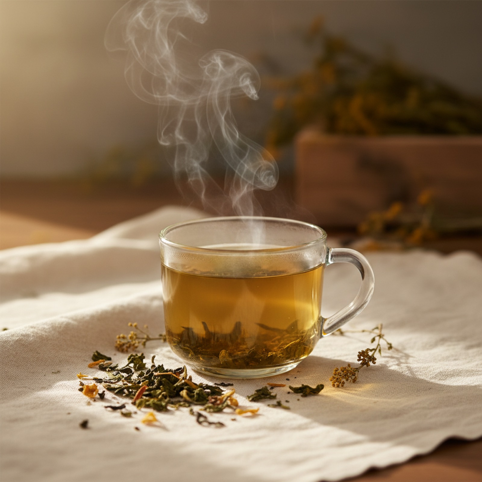 Tasse de thé infusée